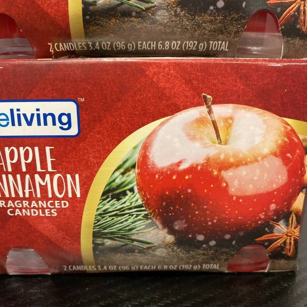 2 -2pk‎ True Living Apple Cinnamon Scented Candles